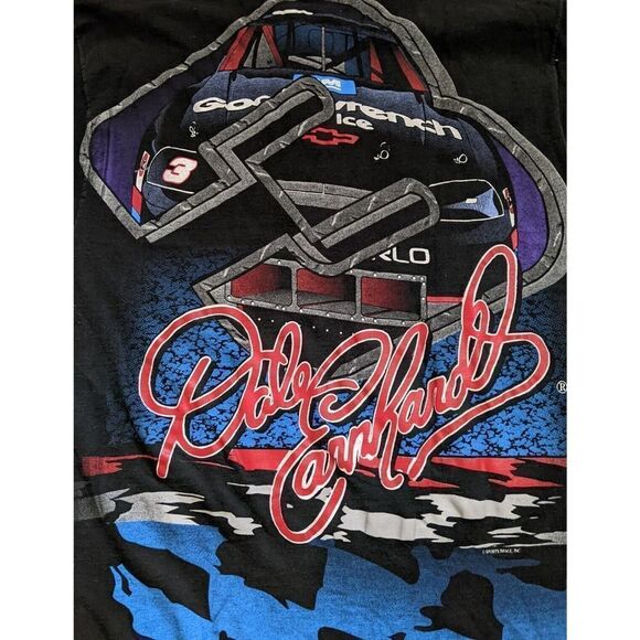 Chase Racewear NASCAR All Over Print DALE EARNHARDT THE MAN T-shirt Large AOP - Picture 4 of 7